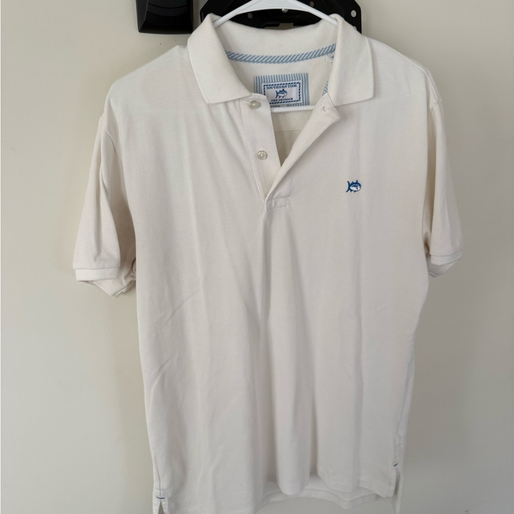 Southern Tide White Polo Shirt
